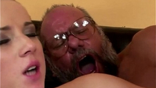 Grandpa fucks big tit teen