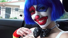Clown teen fucking outdoor point of view